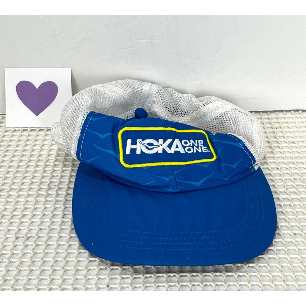 Hoka One One Blue Trucker Hat Running Hat Sportswear snap White Mesh Back